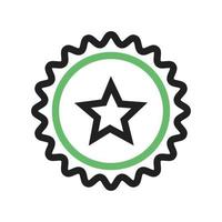 Award Line Green and Black Icon vector