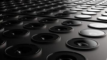 lenses of mobile devices on a huge scale. illustration on the theme of the variety of cameras in smartphones photo