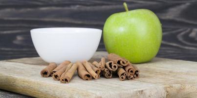 ripe juicy green Apple photo