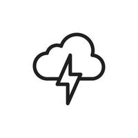 Lightning Cloud Icon EPS 10 vector