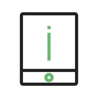 Perm Device Info Line Green and Black Icon vector