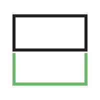 View Agenda Line Green and Black Icon vector