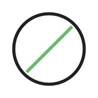 No Entry Sign Line Green and Black Icon vector