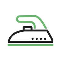 Electric Iron Line Green and Black Icon vector