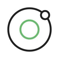 Orbit Line Green and Black Icon vector