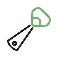 Bottle Opener Line Green and Black Icon vector