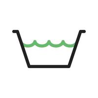 Water in Container Line Green and Black Icon vector