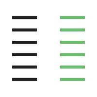 Columns Line Green and Black Icon vector