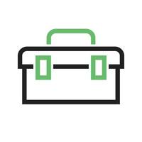 Toolbox Line Green and Black Icon vector