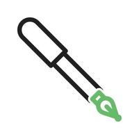 Fountain Pen Line Green and Black Icon vector