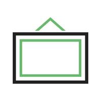 Notice Board Line Green and Black Icon vector