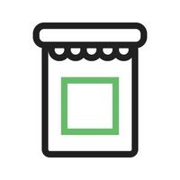 Jam Jar Line Green and Black Icon vector