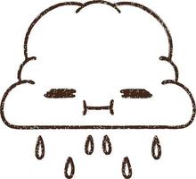 Rain Cloud Charcoal Drawing vector