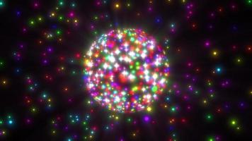 Colorful Glittering Light Ball VJ Loop video