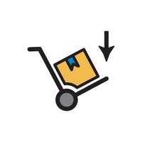 Handcart Sell and Buy Icon EPS 10 vector