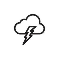 Lightning Cloud Icon EPS 10 vector