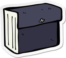 sticker of a cartoon business files vector