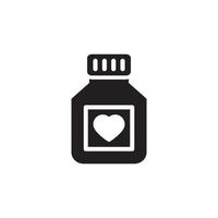 Bottle Pill Icon EPS 10 vector