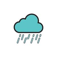 nube lluvia icono eps 10 vector