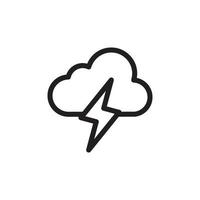 Lightning Cloud Icon EPS 10 vector