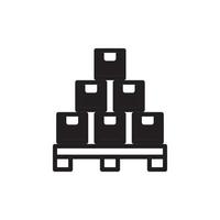 Boxes on a Pallet Icon EPS 10 vector