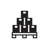 Boxes on a Pallet Icon EPS 10 vector