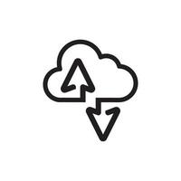 Cloud Upload Download Icon EPS 10 vector