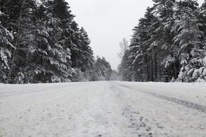 Road under the snow photo