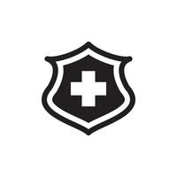 Cross Shield Icon EPS 10 vector