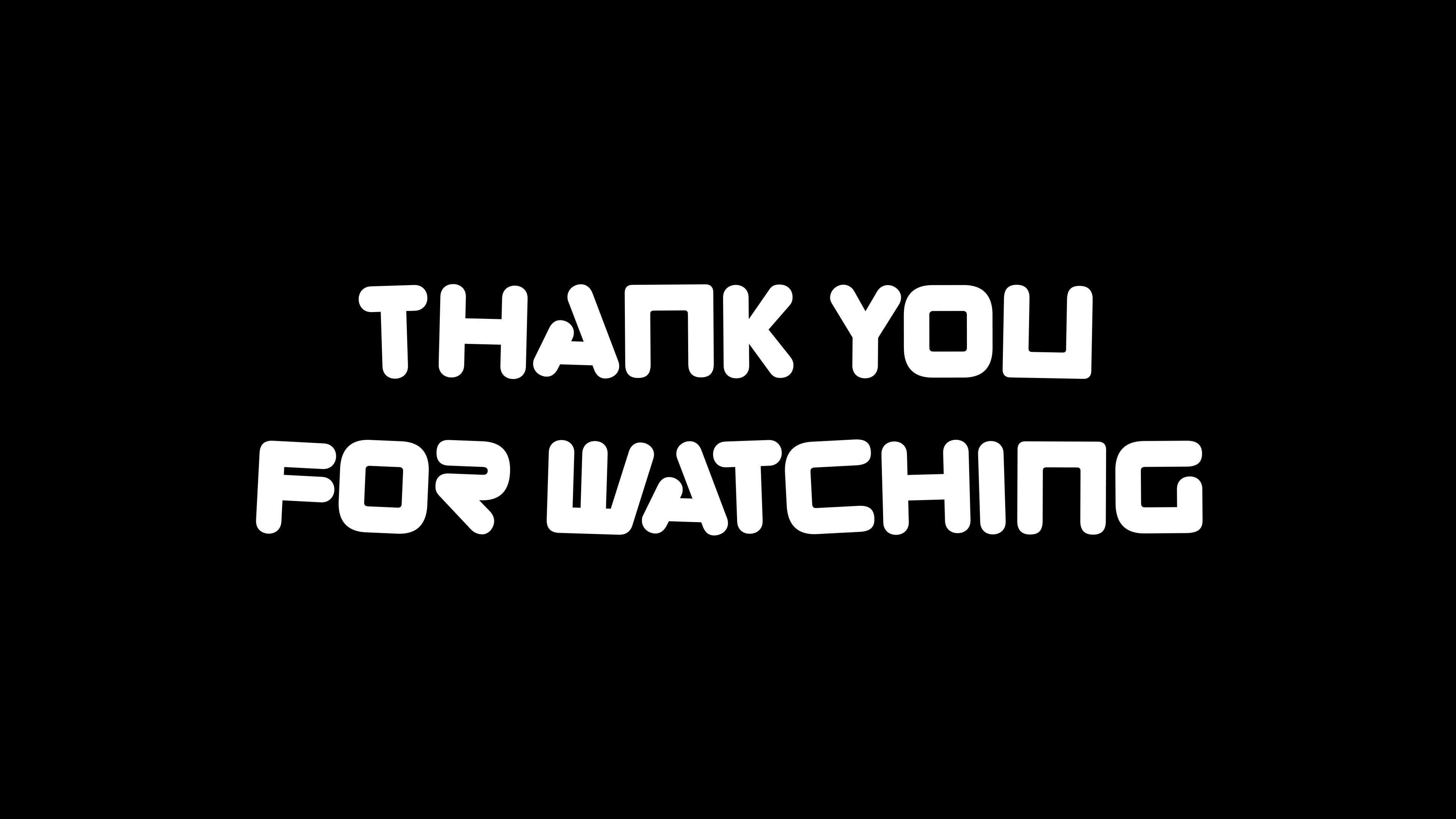 Animation Thank for watching suitable for end video 9703581 Stock Video