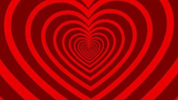 animatie liefde hart rood oneindige looping en romantische abstracte gloed deeltjes - naadloze loops beweging achtergrondanimatie video