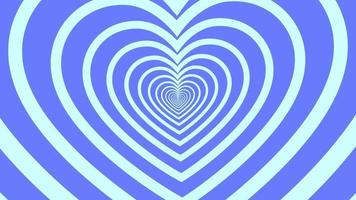 animação amor coração brilhante branco e azul loop infinito e partículas de brilho abstrato romântico - animação de fundo de movimento de loop sem costura 4k video