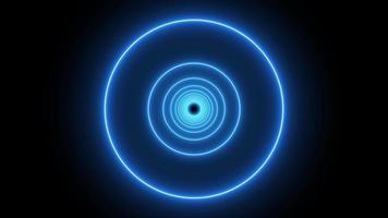 Animation Neon Blue Circle Looping. suitable for VJ and DJ loop animated background video