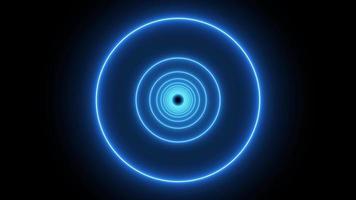 Animation Neon Blue Circle Looping. suitable for VJ and DJ loop animated background video