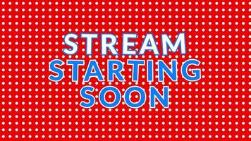 Stream starting soon animation with red dots background video