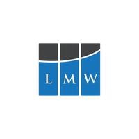 Diseño de letras lmw. Diseño de logotipo de letras lmw sobre fondo blanco. Concepto de logotipo de letra de iniciales creativas lmw. Diseño de letras lmw. Diseño de logotipo de letras lmw sobre fondo blanco. yo vector