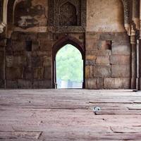 Mughal Architecture inside Lodhi Gardens, Delhi, India, Beautiful Architecture Inside the The Three-domed mosque in Lodhi Garden is said to be the Friday mosque for Friday prayer, Lodhi Garden Tomb photo