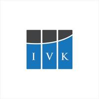 diseño de logotipo de letra ivk sobre fondo blanco. concepto de logotipo de letra de iniciales creativas ivk. diseño de letras ivk. vector