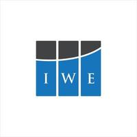 diseño del logotipo de la letra iwe sobre fondo blanco. iwe creative iniciales carta logo concepto. diseño de letras iwe. vector