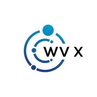 WVX letter technology logo design on white background. WVX creative initials letter IT logo concept. WVX letter design. vector