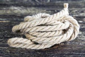 thick linen gray rope photo