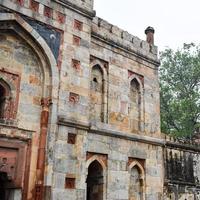 Mughal Architecture inside Lodhi Gardens, Delhi, India, Beautiful Architecture Inside the The Three-domed mosque in Lodhi Garden is said to be the Friday mosque for Friday prayer, Lodhi Garden Tomb photo