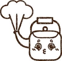 Kettle Charcoal Drawing vector