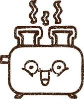 Toaster Charcoal Drawing vector