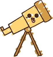 Telescope Chalk Drawing vector