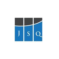 diseño de logotipo de letra jsq sobre fondo blanco. concepto de logotipo de letra de iniciales creativas jsq. Diseño de letras jsq. vector