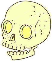 Spooky Skull Chalk Drawing vector