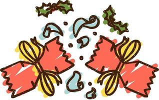 Christmas Cracker Chalk Drawing vector