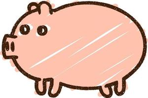 Pig Chalk Drawing vector