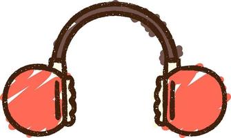 Headphones Chalk Drawing vector